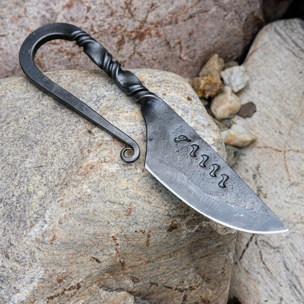 Toferner Medieval Celtic Knife (brown) - Hand forged Knives